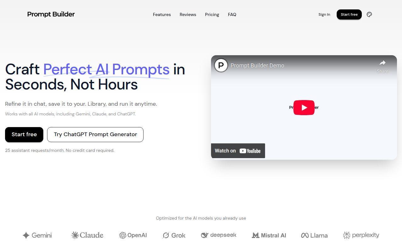 Prompt Builder screenshot
